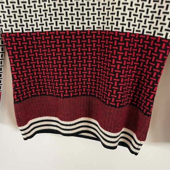 Diane Von Furstenberg DVF Wool Crewneck Geometric Print Sweater Size XS (P) - Picture 8 of 13
